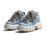 Autumn and winter new women's shoes fashion british Street style Lace up design knight Martin locomotive short boots 41