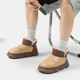 New Waterproof Snow Boots for Women Super Warm Plush Platform Ankle Boots Woman Winter Pu Leather Cotton Padded Shoes Mujer