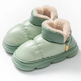 New Waterproof Snow Boots for Women Super Warm Plush Platform Ankle Boots Woman Winter Pu Leather Cotton Padded Shoes Mujer