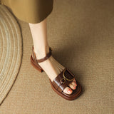 New Summer Sandals Women Shoes Casual Women Sandals Flat with Handmade Chunky Heel Sandals Shoes for Women