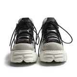 Autumn and winter new women's shoes fashion british Street style Lace up design knight Martin locomotive short boots 41-45