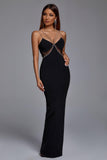 goosudu Sagia Diamond Maxi Bandage Dress