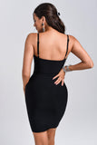 goosudu Saloma Diamonate Mini Bandage Dress