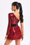 goosudu Satu One Shoulder Sequins Dress