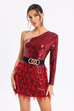 goosudu Satu One Shoulder Sequins Dress