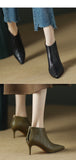 New Women ankle boots natural leather 22-24.5cm Embossed Fetal cowhide full leather modern boots high heel short boots