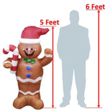 Giant Inflatable Snowman Christmas Decor Night Light Outdoor Toy with LED Light Quick Air Inflated New Year Party Yard Xmas Gift