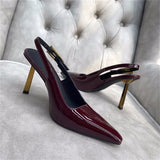Pointed Thin Heel Sexy Fashion Show High Heel Sandals  New One Line Buckle Strap European American Size 34-43 Women's Shoes