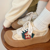 Vintage Preppy Style Platform Women Shoes Canvas Kawaii Tennis Casual Sneaker Y2k Designer New In Shoes Korean Fashion