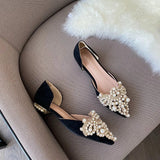 New Trend Pearl Ballet Flats Women Pumps Floors Shoes Without Heels Loafers Female Dress Moccasins Ladies Luxury Autumn PU