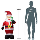 Giant Inflatable Snowman Christmas Decor Night Light Outdoor Toy with LED Light Quick Air Inflated New Year Party Yard Xmas Gift