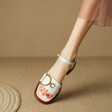 New Summer Sandals Women Shoes Casual Women Sandals Flat with Handmade Chunky Heel Sandals Shoes for Women