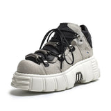 Autumn and winter new women's shoes fashion british Street style Lace up design knight Martin locomotive short boots 41-45