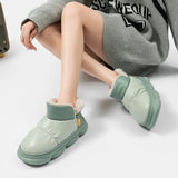 New Waterproof Snow Boots for Women Super Warm Plush Platform Ankle Boots Woman Winter Pu Leather Cotton Padded Shoes Mujer