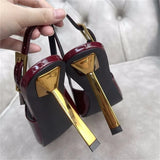 Pointed Thin Heel Sexy Fashion Show High Heel Sandals  New One Line Buckle Strap European American Size 34-43 Women's Shoes