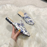 woloong  Half Slippers Women Summer Wear Muller Shoes  New Flat Sandals