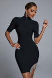 goosudu Zaful Rhinestone Mini Bandage Dress