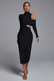 goosudu Zalca Cutout Maxi Bandage Dress