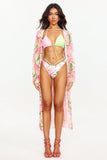 goosudu Zarinny Flower Print Bikini Three Piece Set