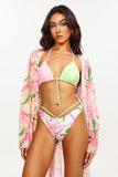 goosudu Zarinny Flower Print Bikini Three Piece Set