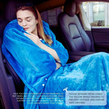 CozyWear All-in-One Wearable Blanket with Removable Pillow - Comfy Couch, Car & Office Companion - Perfect Multifunctional Gift for Mom