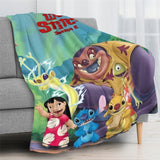 Disney Lilo & Stitch 626 Movies Blanket 51*41in Microfiber Lilo & Stitch 626 Movies Cartoon Movie Emotions Characters Theme Blanket -Ideal Movie Theme Gift Decoration For Home Living Room Bed Couch Disney Pixar License