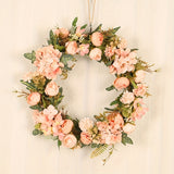 Beautiful Artificial Flower Wreath - Perfect for Garden, Farmhouse Door, Photo Props & Outdoor Decor!