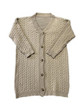 Chic Plus Size Cozy Cable Knit Cardigan - Button-Up Long Sleeve, Versatile Everyday Sweater for Full-Figured Women