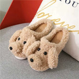 Slippers Slipper Womens Winter Warm Home Kawaii Cartoon Plush Contton Indoor Funny Cute Teddy Bear Fuzzy House Floor Shoes Female  FWBV