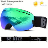 Double-Layer Anti-Fog Ski Goggles with Big Lens for Adults, Ski Mask Glasses for Men and Women, Snow Snowboard Eyewear