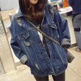 Brand Oversized Denim Jacket Women Windbreaker Loose Jeans Women Washed Boyfriend Denim Jackets