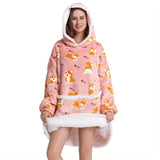 1pc Hoodie Wearable Blanket For Women Men Oversized Blanket Sweatshirt Soft Warm Comfortable Wearable Blanket Hoodie For Adults With Big Pocket For Sofa Couch Bed