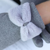 Elegant Warmth Meets Modern Convenience: Women's Windproof, Touch-Screen Friendly Winter Fleece Gloves - Durable & Snug Fit