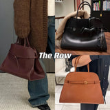 The Row Margaux 15 Belt Bag Luxury Designer closure detail Double top handles womens leather Handbags Fashion Shoulder Bags