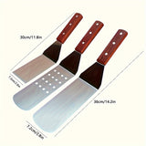 A Set of Kitchen Shovels, Frying Shovels, Teppanyaki Shovels, Cooking Shovels, Selected Materials, Smooth Edges, Thickened Materials, Strong And Durable, Easy to Clean, Strong And Tough, Mirror Polished, a Good Helper in The Home Kitchen