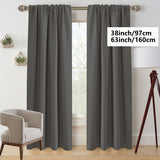1 Panel Solid Color Heat Insulation Curtain, Rod Pocket Window Treatment For Bedroom Office Kitchen Living Room Study Home Decoration