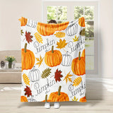 1pc Halloween Pumpkin Pattern Print Flannel Blanket Soft And Comfortable Sofa Throw Blanket, Thanksgiving Fall Blanket