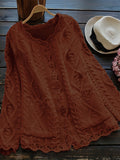 Plus Size Solid Cable Knit Button Front Cardigan, Elegant Scallop Hem Pocket Long Sleeve Knitted Cardigan, Women's Plus Size Clothing