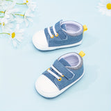 Willsy Soft Sole Canvas Baby Shoes - Casual & Comfy First Walker Sneakers for Boys & Girls, Striped/Solid Colors, All-Season