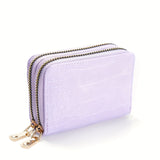 Women's PU Leather Wallet, Elegant Zipper, Small Compact Purse For Cards And Cash, Easy To Carry, Perfect For Daily Commute