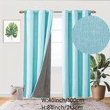 1 Panel Linen Textured Blackout Curtain - Panels for Bedroom and Living Room with Thermal Lining, Polyester Fabric, Grommet Top, and Home Decor Style