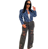 Luxury Women Letter Jacquard Jackets Fashion Denim Coats Designer Womens zipper Button top Coat Woman Jeans Socialite Cargo Short Jacket 3XL