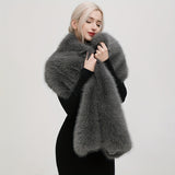 Luxurious Faux Fur Shawl - Luxurious Widening Design, Exquisitely Elegant Style, Rich Solid Color, Exceptionally Warm and Cozy, Thick and Plush Texture - Versatile Scarf for Formal Banquet and Wedding Occasions, Ideal for Outdoor Party and Social Events,