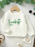 Adorable HOHOHO Embroidered Cable Knit Sweater - Soft, Cozy, and Warm Long Sleeve Top for Toddler and Infant Girls - Perfect for Fall and Winter Season, Casual Daily Wear, and Holiday Gift