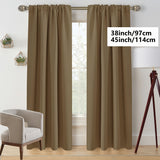 1 Panel Solid Color Heat Insulation Curtain, Rod Pocket Window Treatment For Bedroom Office Kitchen Living Room Study Home Decoration