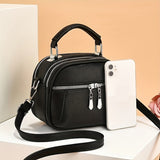 Chic Faux Leather Mini Crossbody Bag – Stylish Solid Color, Secure Zipper, Versatile Shoulder Bag & Elegant Coin Purse