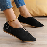 Womens Chic Loafers - Flat Slip-Ons with Soft Pointed Toe, Flexible & Comfortable for All-Day Wear - Trendy Style for Work & Leisure