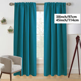 1 Panel Solid Color Heat Insulation Curtain, Rod Pocket Window Treatment For Bedroom Office Kitchen Living Room Study Home Decoration