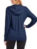 Long Sleeve Sun Protection Hoodie - Quick Drying, Breathable, Soft, Skin Friendly, Full Zipper, Pocket, High Stretch Polyester - Perfect for Outdoor Sports, Fitness, Hiking, Jogging, Beach, Travel, and Daily Activities