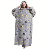 Cozy Wearable Hoodie Blanket - Soft, Oversized, One-Size-Fits-Most, Wearable Blanket for Ultimate Comfort - Perfect for Women, Men, and Adults of All Ages!